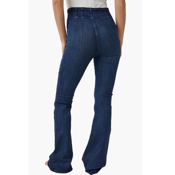 Free People Jayde flare jeans sz 24 color night sky - Picture 5 of 6